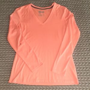 NIKE DRI FIT L/S LONG SLEEVE V-NECK TRAINING TOP P